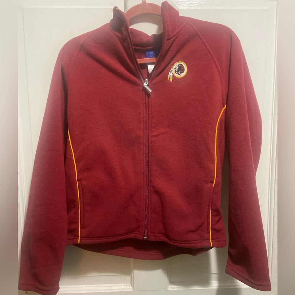 NFL Washington Redskins Fleece Zip-Up Burgundy Jacket Unisex Size Medium